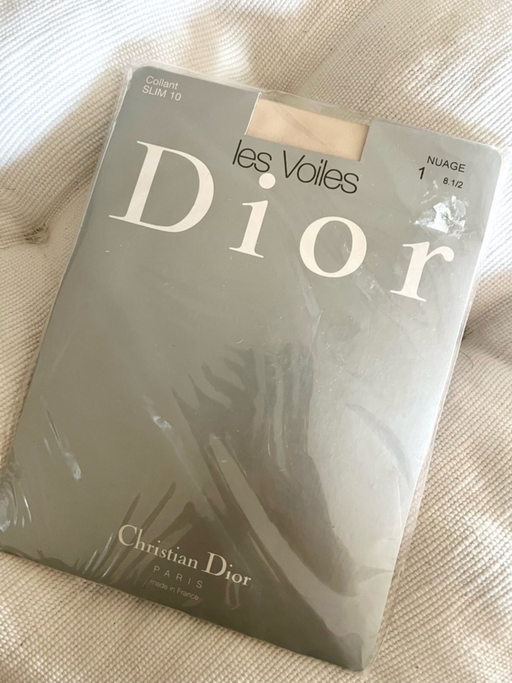New! Vintage Christian Dior "Les Voiles" hosiery Size 1 (Small) NUDE OPAQUE